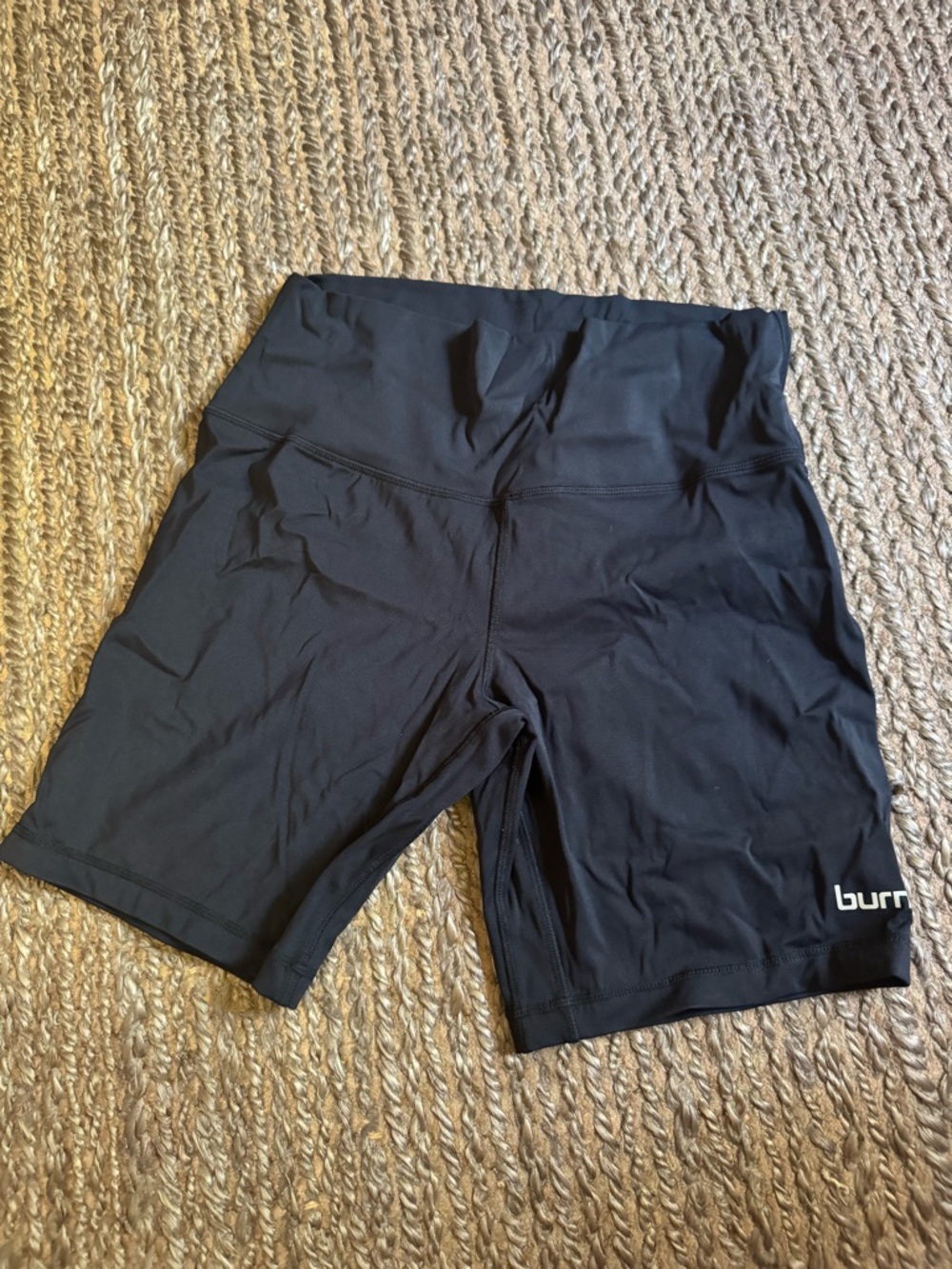 Burn Boot Camp Black High-Rise Bike Shorts